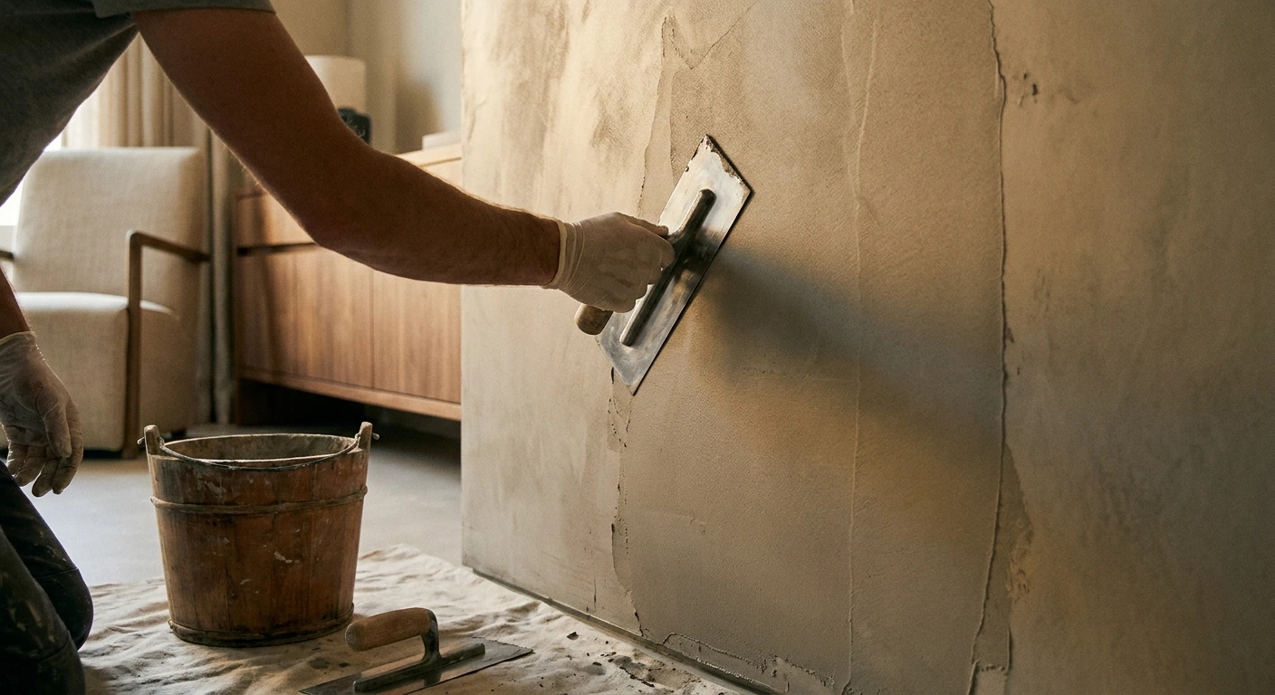 craftsman plastering wall